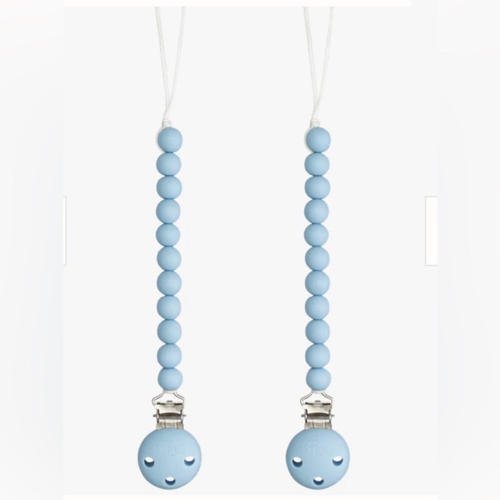 NEW Pacifier Clips, 2 Pack by Comfy Cubs - Sky Blue